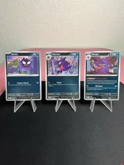 Gastly 048 Haunter 049 Gengar 050 Pokemon Perfect Order Set Reverse Holos - MINT - Image 1