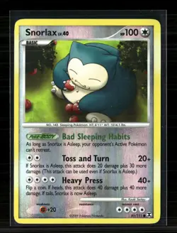 Pokemon 2009 Platinum – Rising Rivals Snorlax #81/111 Reverse Holo - Image 1