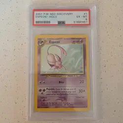 Pokemon Espeon Neo Discovery Holo Rare PSA 6 1/75 2001 English Unlimited - Image 1