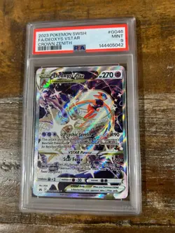 POKEMON 2023 Crown Zenith Full Art DEOXYS Vstar #GG46 PSA 9 Mint RARE - Image 1