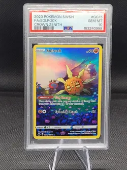 2023 Pokemon SWSH Crown Zenith Solrock Galarian Gallery #GG15/GG70 PSA 10 - Image 1