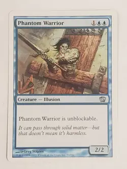MTG Phantom Warrior (8th Edition/Blue/U) - BGM - Image 1