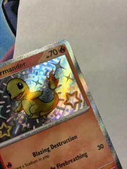Pokemon TCG 2024 Charmander Holo Rare Card 109/091 Paldean Fates Baby Shiny - Image 4