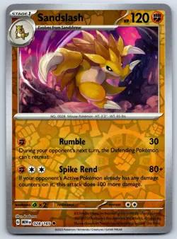 Sandslash - Reverse Holo - Scarlet Violet 151 MEW 028/165 Pokemon TCG Card NM - Image 1
