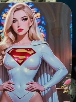 1/1 Only 1 Made Supergirl White Outfit Wedding Southern Customs Waifu Card - Image 3