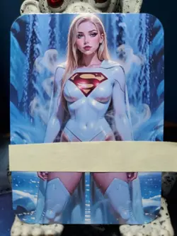 1/1 Only 1 Made Supergirl White Outfit Waterfall 2 Southern Customs Waifu Card - Image 1