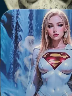 1/1 Only 1 Made Supergirl White Outfit Waterfall 2 Southern Customs Waifu Card - Image 2