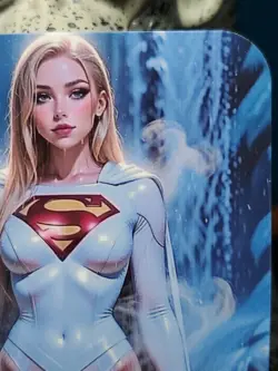 1/1 Only 1 Made Supergirl White Outfit Waterfall 2 Southern Customs Waifu Card - Image 3