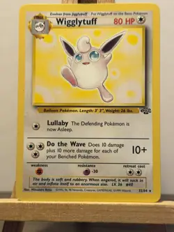 Pokemon TCG Wigglytuff Jungle Card 32/64 Unlimited Rare Non Holo Wotc - Image 1
