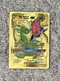 Mega Sableye&Tyranitar GX HP280 Greedy Crush Gold Foil Fan Art Card NM! - Image 1