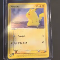 Pikachu EX Sandstorm 72/100 Common Pokemon Card 50 HP Scratch Pika Bolt English - Image 1