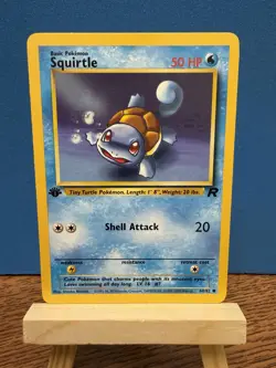Pokemon TCG Squirtle 1st Edition 68/82 Team Rocket Common WOTC Vintage Card - Image 1