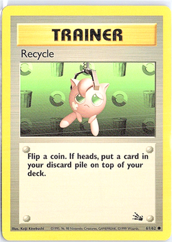 Recycle 61/62 Fossil Set Unlimited Vintage 1999 Pokemon Card LP - Image 1