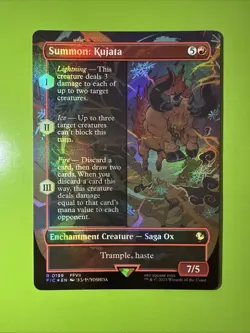 MTG - Summon: Kujata (Borderless) Commander: Final Fantasy Foil 199 - Image 1