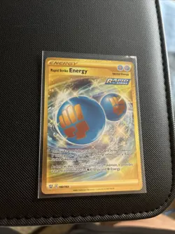 Pokemon TCG Rapid Strike Energy Gold Secret Rare Card 182/163 Battle Styles - Image 1