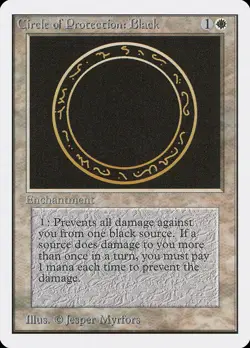 1x Circle of Protection: Black - MP - Unlimited - SPARROW MAGIC mtg - Image 1