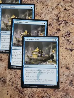 Treasure Cruise x4 Khans of Tarkir 4x Playset Modern Commander MTG Unplayed - Image 3