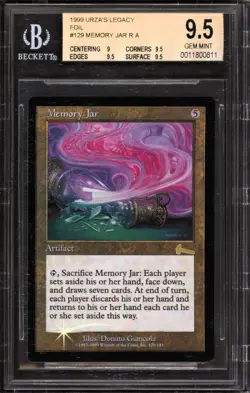 BGS 9.5 Memory Jar FOIL MtG Reserve Mint Magic Gathering Urza's Legacy PSA CGC - Image 1