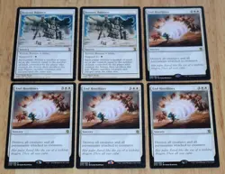 MTG 6x White Rare Sorcery Restore Balance & End Hostilities - Image 1