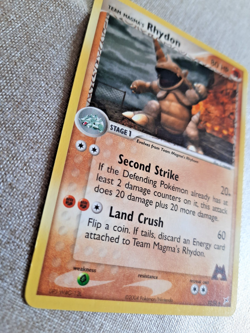 Pokemon - Team Magma's Rhydon Ex EX Team Magma vs Team Idro no Holo ENG 22/95 - Image 3