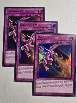 PRE-SALE YUGIOH x3 RA05-EN082 DRAGON'S MIND - ULTRA RARE 1st EDITION - Image 1