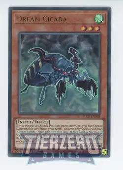 Yugioh Dream Cicada BLCR-EN028 Ultra Rare 1st Edition Near Mint - Image 1