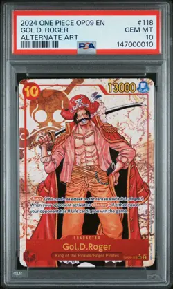 2024 ONE PIECE JPN OP09-EMPERORS IN THE NEW WORLD #118 GOL D. ROGER PSA 10 - Image 1