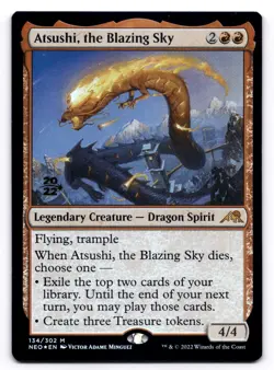 Atsushi, the Blazing Sky LP Kamigawa: Neon Dynasty 134/302 MTG Foil - Image 1