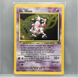 Mr. Mime 6/64 Jungle Holo Rare Pokemon Card WOTC 1999 - LP - Image 1