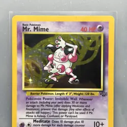 Mr. Mime 6/64 Jungle Holo Rare Pokemon Card WOTC 1999 - LP - Image 2