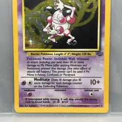 Mr. Mime 6/64 Jungle Holo Rare Pokemon Card WOTC 1999 - LP - Image 3