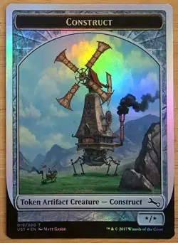 X 1 Construct Token FOIL NM-M UST 019 MTG Magic The Gathering - Image 2