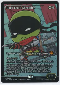 Dark Leo & Shredder (Showcase) 289 TMNT Magic The Gathering M Foil NM - Image 1