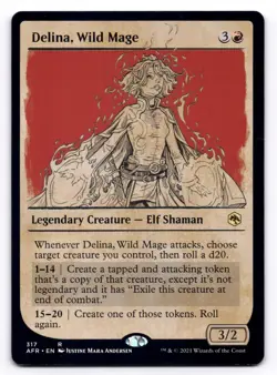 Delina, Wild Mage Showcase NM MTG Adventures in the Forgotten Realms 317 Magic - Image 1