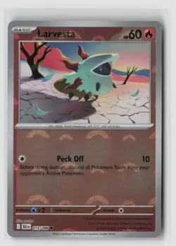 Larvesta #015/086 Sv Black Bolt Poke Ball Reverse Holo Pokemon TCG NM - Image 1