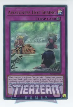 Yugioh Amazoness Hot Spring BLCR-EN039 Ultra Rare 1st Edition Near Mint - Image 1