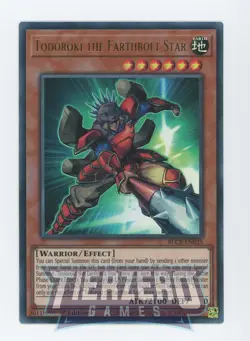 Yugioh Todoroki the Earthbolt Star BLCR-EN035 Ultra Rare 1st Edition Near Mint - Image 1