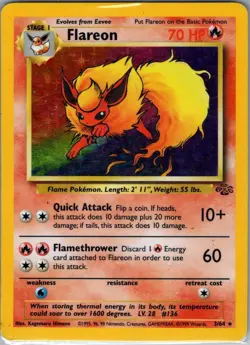 Flareon 3/64 Holo Jungle - Pokemon Card - LP - Image 1