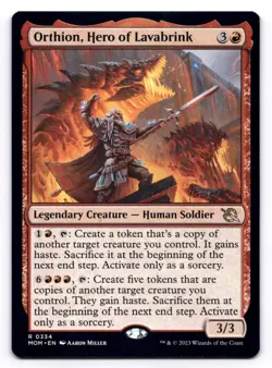 Orthion, Hero of Lavabrink NM March of the Machine MTG Magic 0334 Regular - Image 1