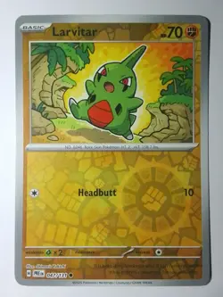 Larvitar 047 Reverse Holo Prismatic Evolutions Pokemon card - Image 1