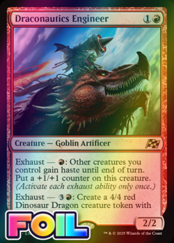 x1 Draconautics Engineer DFT Aetherdrift MTG 121 FOIL RARE M/NM 1x - Image 1