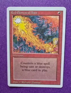 MTG Red Elemental Blast Revised 3rd Ed LP PreModern Staple Pauper - Image 1