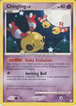 Chingling 42/123 Uncommon Mysterious Treasures Pokemon Moderately Played - Image 1