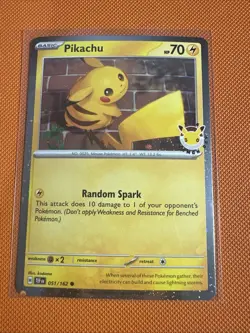 Pikachu Cosmo Holo 051/162 TEF EN Pokemon Promo Card - Image 1