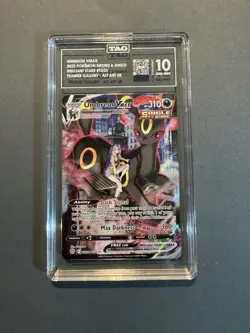 2022 Pokemon Sword & Shield Brilliant Stars Umbreon VMAX #TG23 TAG 10 - Image 1