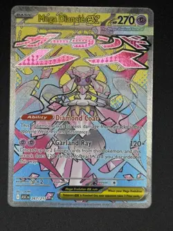 Pokemon TCG Mega Diancie Ex 267/217 Mega Attack Rare Ascended Hero’s NM - Image 1