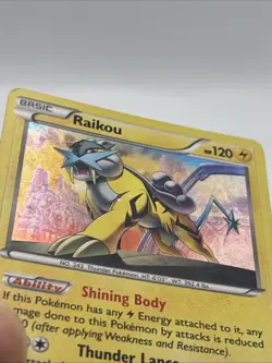 Pokemon TCG XY Breakthrough Raikou Holo Rare Card 55/162 - Image 2