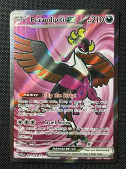 Pokemon Fezandipiti ex 084/064 Ultra Rare Full Art Holo Shrouded Fable Near Mint - Image 1