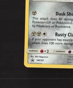 Dusk Mane Necrozma SM107 Sun & Moon Black Star Promo Holo Pokemon Card LP - Image 5