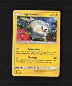 Togedemaru SM09 Sun & Moon Black Star Promo Holo GALAXY SWIRL Pokemon Card NM - Image 1